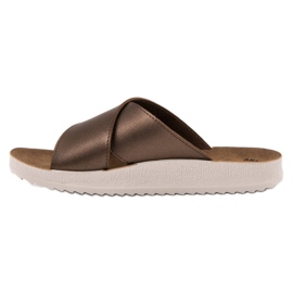 SHELOVET Eco Leather Tofflor brun 1