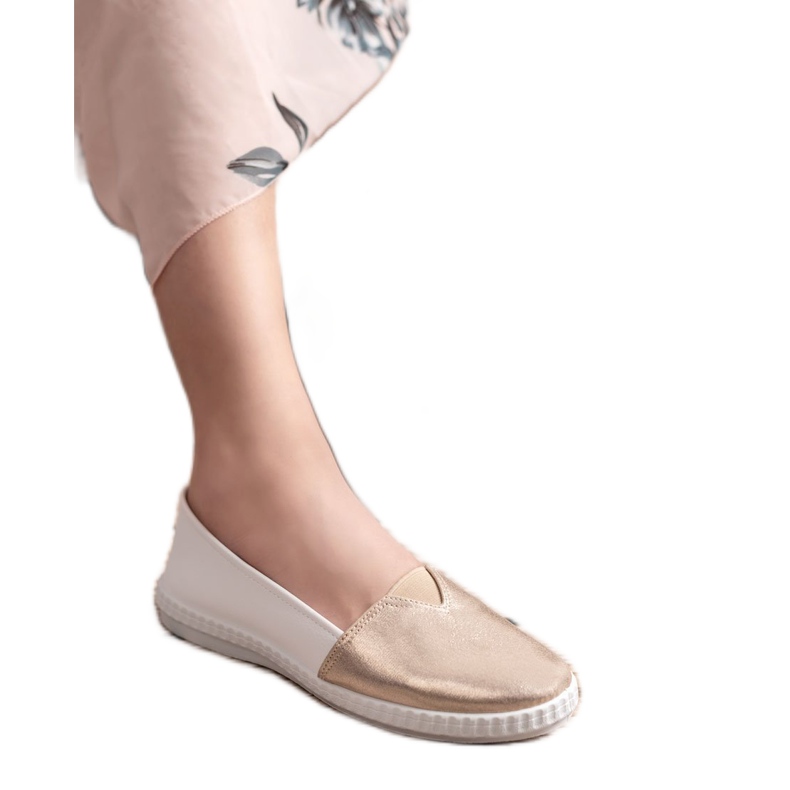 Mckeylor Fashionabla Slip On -sneakers vit gul 1