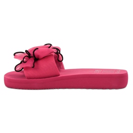 Best Shoes Skum tofflor med rosett rosa 1