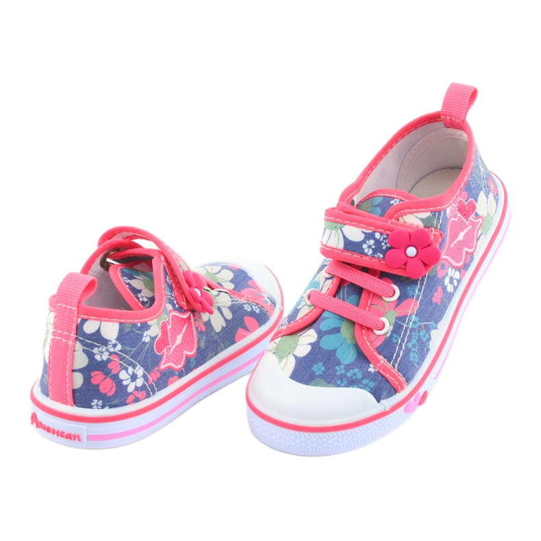 Sneakers Usta American Club läderinsats röd blå mångfärgad 4