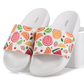 Vices Frukt Tofflor vit 1