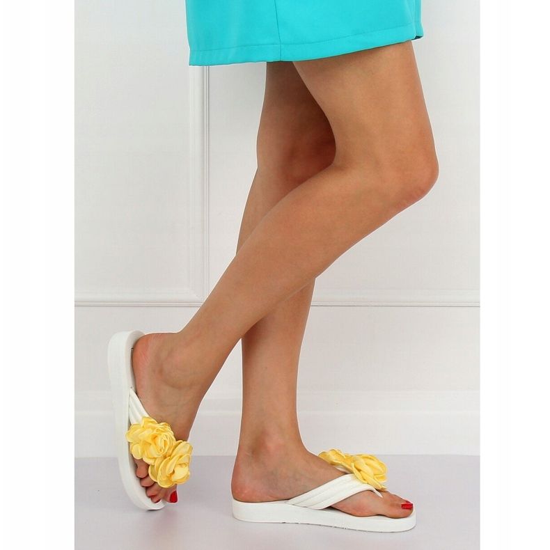 Vita flip-flops TS-33 Vit gul 2