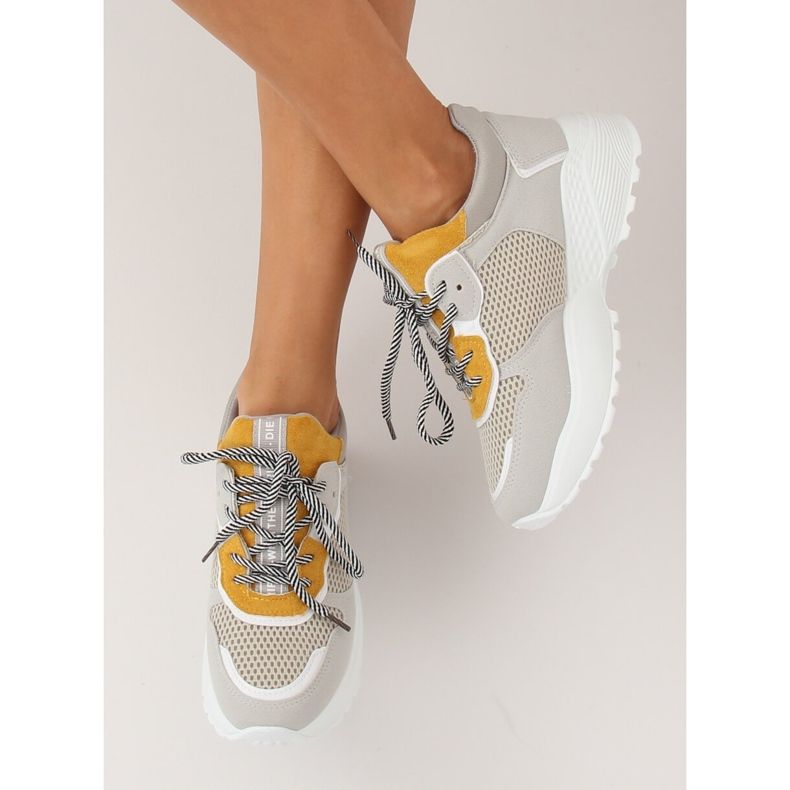 Grå BL170P Gula sportskor 2