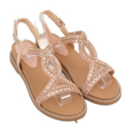 Sandaler dekorerade med rosa LC-802 Pink 1