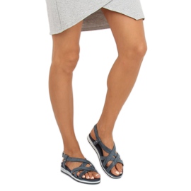 Marinblå sandaler för kvinnor 1499 Marinblå 2