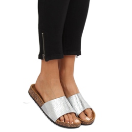 Silver tofflor i silver PK44491 Silver grå 1