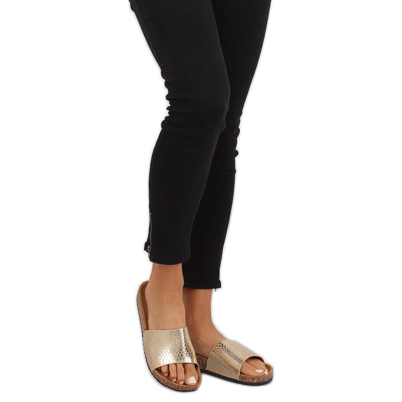 Gyllene tofflor för kvinnor PK44491 Guld 1