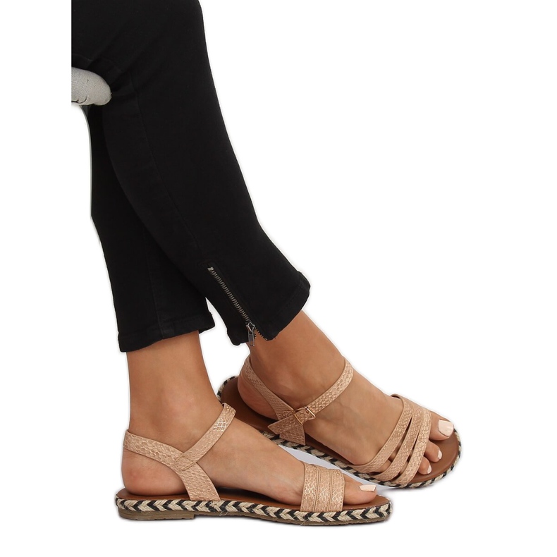 Champagne damsandaler M531 Champagne mångfärgad rosa 2