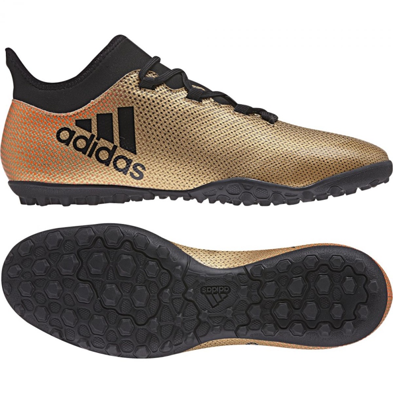 Adidas X Tango 17.3 Tf M CP9135 fotbollsskor mångfärgad gyllene 1