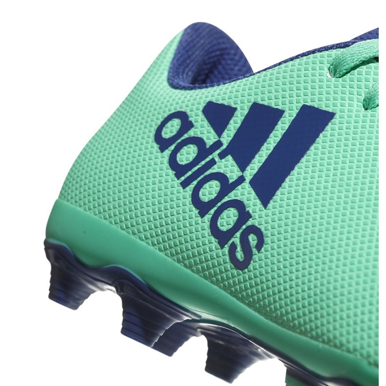 Adidas X 17.4 FxG Jr CP9014 fotbollsskor blå grön 2