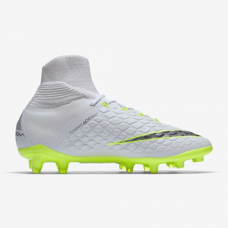 Nike Hypervenom Phantom 3 Elite Dynamic Fit Fg Jr AJ3791-107 fotbollsskor vit vit 2
