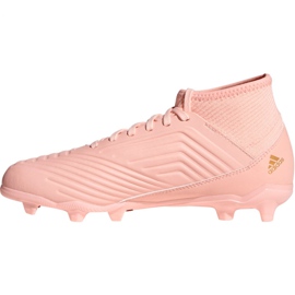 Adidas Predator 18.3 Fg Jr DB2317 fotbollsskor rosa rosa 1