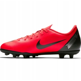 Nike Mercurial Vapor 12 Club Gs CR7 FG / MG Jr AJ3095-600 fotbollsskor mångfärgad röd 1