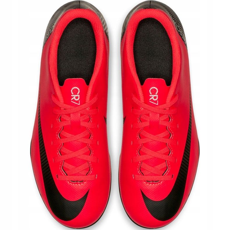 Nike Mercurial Vapor 12 Club Gs CR7 FG / MG Jr AJ3095-600 fotbollsskor mångfärgad röd 2