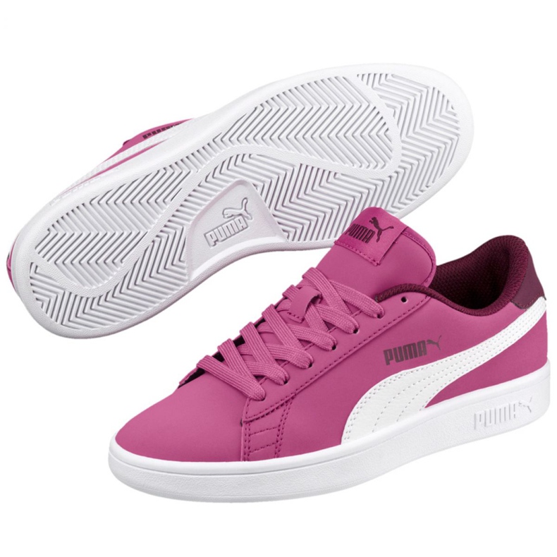 Puma Smash v2 Buck Jr 365182 06 vit rosa 1