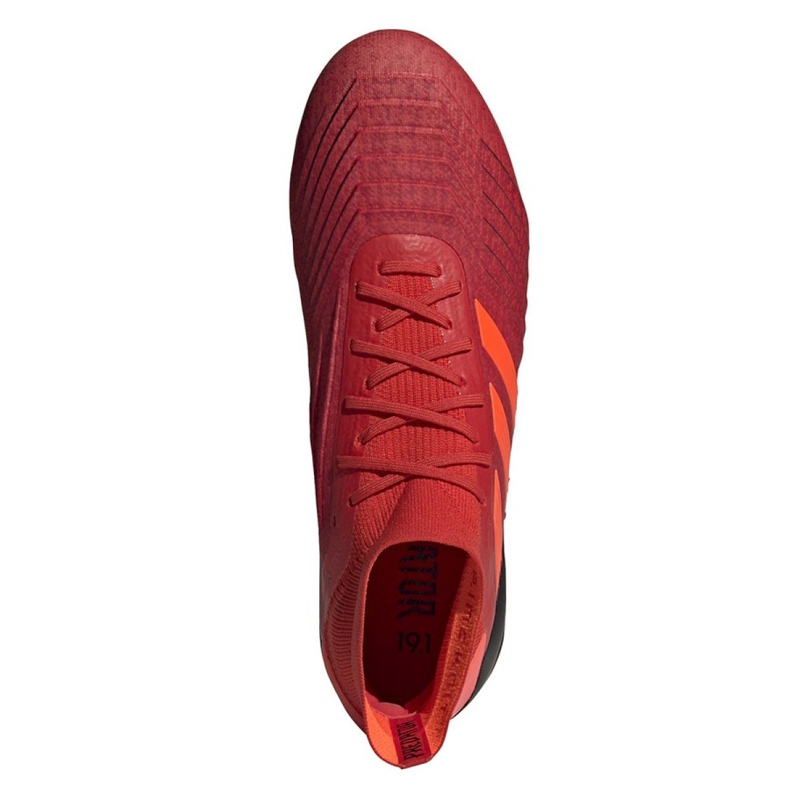 Adidas Predator 19.1 Fg M BC0552 fotbollsskor mångfärgad röd 2