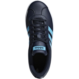 Skor adidas Vl Court 2.0 K Jr B75695 blå marinblå 1