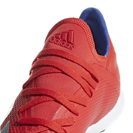 Adidas X 18.3 Tf M BB9399 fotbollsskor apelsiner och röda mångfärgad 3