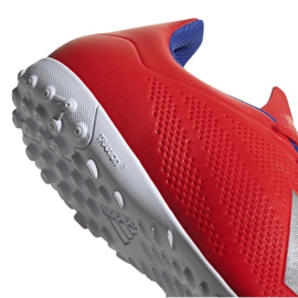 Adidas X 18.4 Tf M BB9413 fotbollsskor mångfärgad röd 4