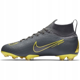 Nike Mercurial Superfly 6 Elite Fg Jr AH7340-070 fotbollsskor svart grå 2