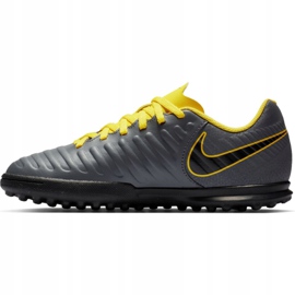 Nike Tiempo Legend 7 Club Tf Jr AH7261-070 fotbollsskor svart grå 1
