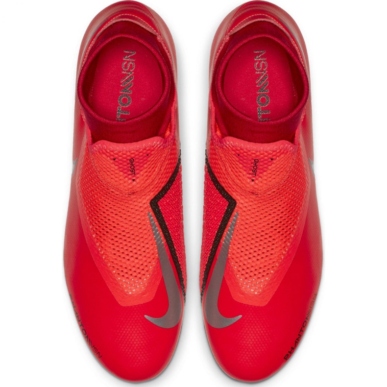 Nike Phantom Vsn Academy Df FG / MG M AO3258-600 fotbollsskor röd röd 1
