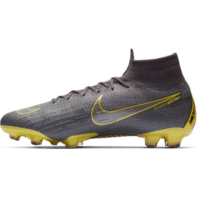 Nike Mercurial Superfly 6 Elite Fg M AH7365-070 fotbollsskor svart grå 1