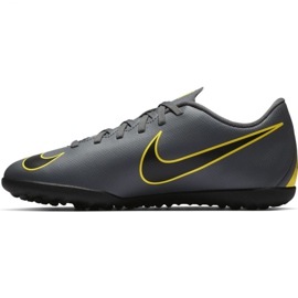 Nike Mercurial Vapor X 12 Club Tf Jr AH7355-070 fotbollsskor svart grå 1
