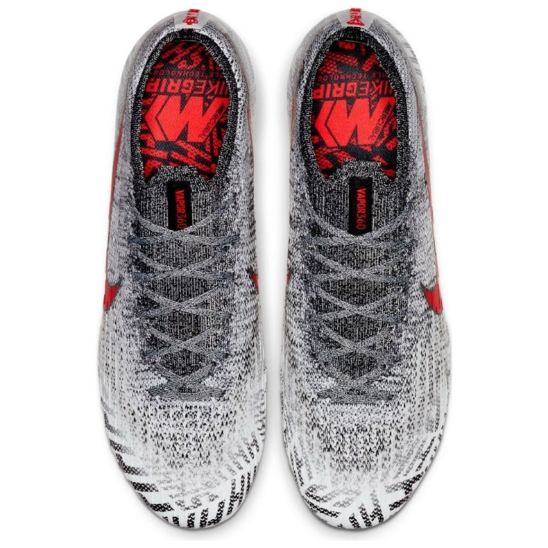 Nike Merurial Vapor 12 Elite Neymar Fg M AO3126-170 fotbollsskor vit grå 2