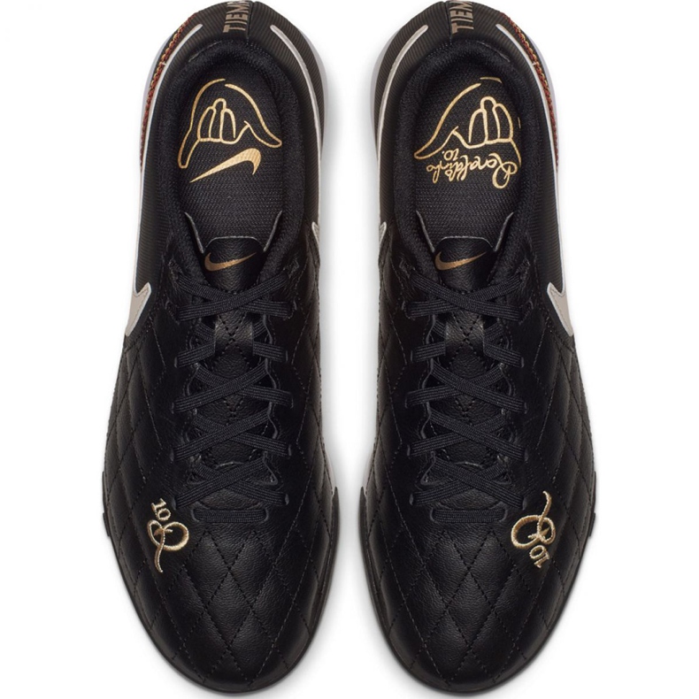 Nike Tiempo Legend X 7 Academy 10R Tf M AQ2218-027 fotbollsskor svart svart 2