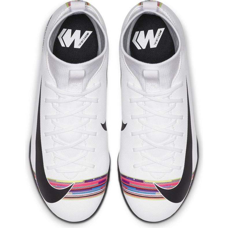 Nike Mercurial Superfly X 6 Academy Tf Jr AJ3112-109 fotbollsskor mångfärgad vit 2