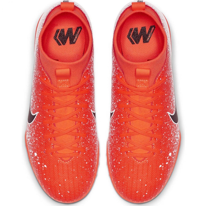 Nike Mercurial Superfly X 6 Academy Tf Jr AH7344-801 fotbollsskor mångfärgad orange 1