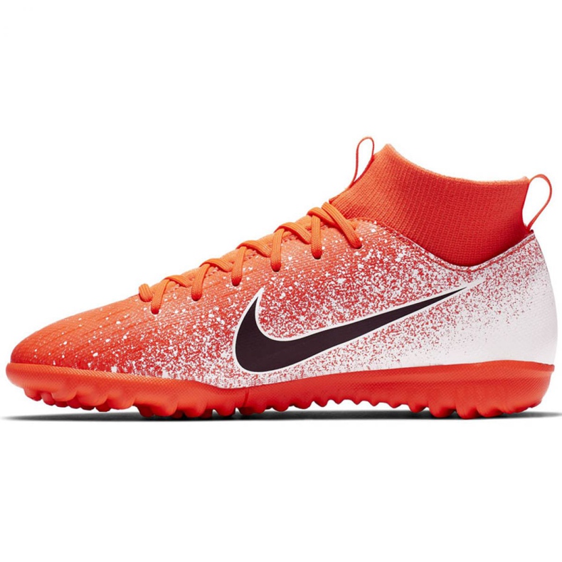 Nike Mercurial Superfly X 6 Academy Tf Jr AH7344-801 fotbollsskor mångfärgad orange 2