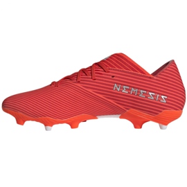 Adidas Nemeziz 19.2 Fg M F34385 fotbollsskor röd röd 2