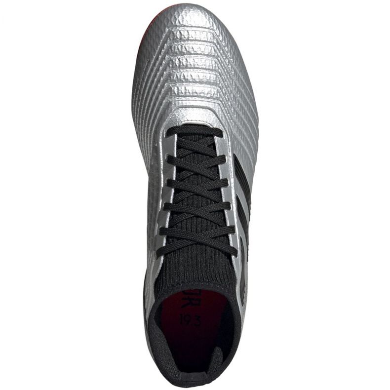 Adidas Predator 19.3 Fg M F35595 fotbollsskor röd silver- 2