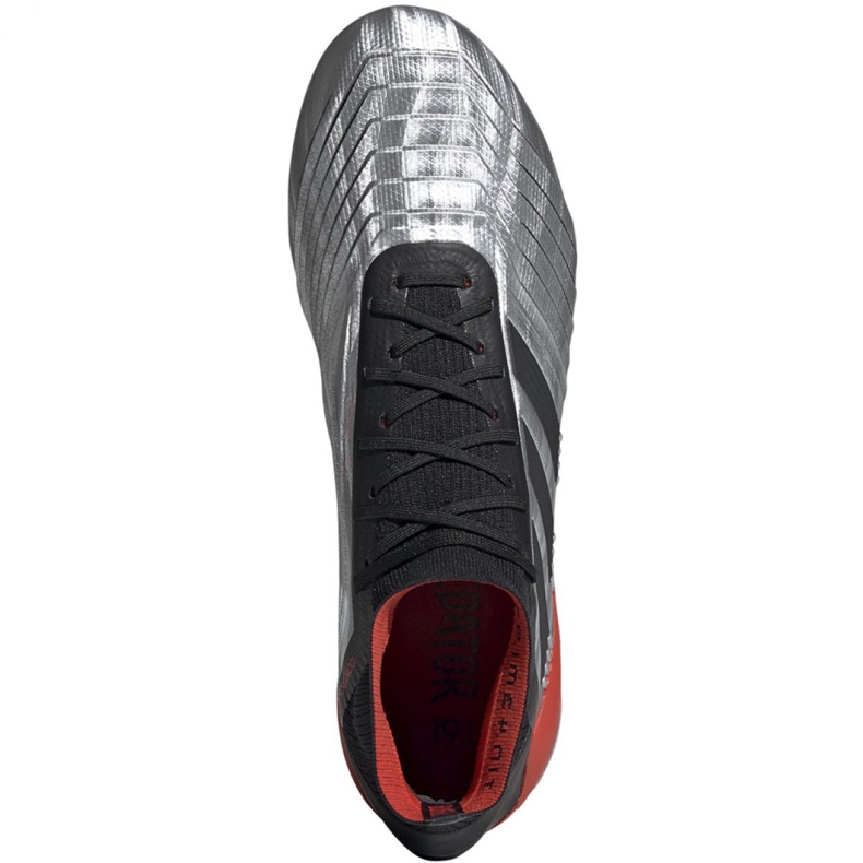 Adidas Predator 19.1 Fg M F35607 fotbollsskor grå silver- 2