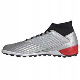 Adidas Predator 19.3 Tf M F35629 fotbollsskor grå silver- 1