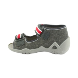 Tofflor för pojkar Napa Befado 250P089 grå röd 2