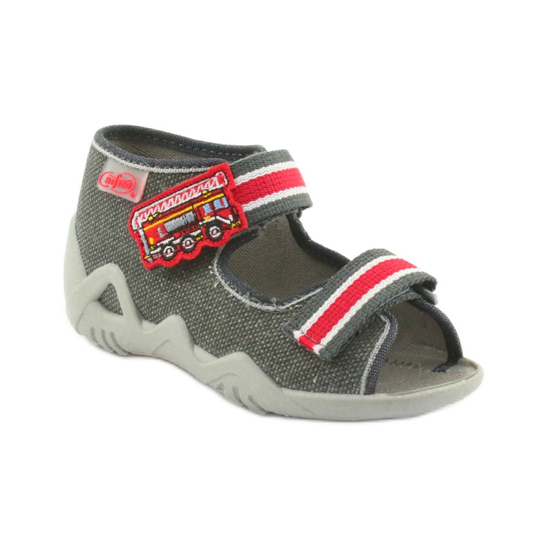 Tofflor för pojkar Napa Befado 250P089 grå röd 1