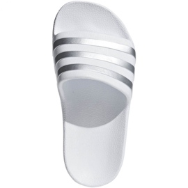 Adidas Adilette Aqua K Jr F35555 tofflor vit 2
