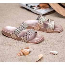 Bello Star Tofflor Med Pärlor gul 1