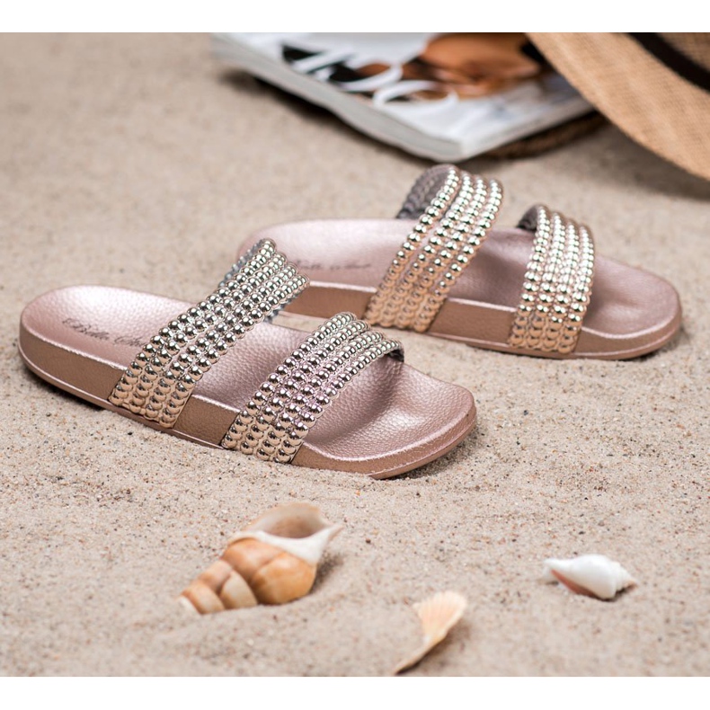 Bello Star Tofflor Med Pärlor gul 1