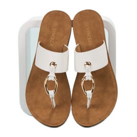 Snygga VINCEZA flip-flops vit 2