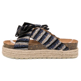 Vices Textil tofflor på plattformen svart 1