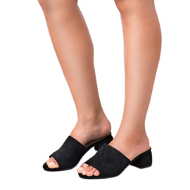 Mocka tofflor på VINCEZA -inlägget svart 1