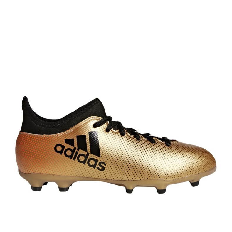 Adidas X 17.3 Fg Jr CP8990 fotbollsskor vitt guld gyllene 1