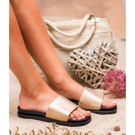 Clowse Golden Dam Tofflor gyllene 1