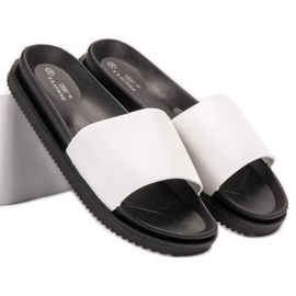 Clowse Kvinnors vita tofflor 1