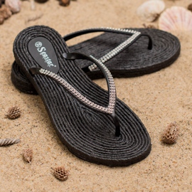 Seastar Flip-flops Med Cubic Zirconia svart 1