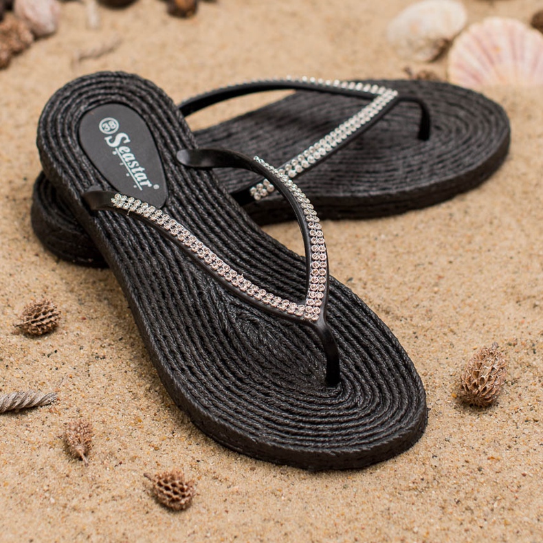 Seastar Flip-flops Med Cubic Zirconia svart 1